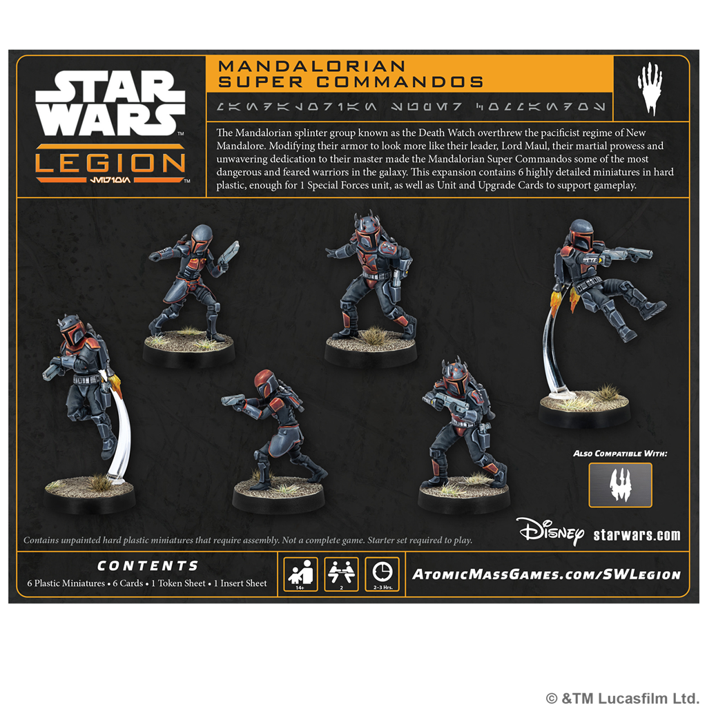 PREPEDIDO - SW LEGION: MANDALORIAN SUPER COMMANDOS