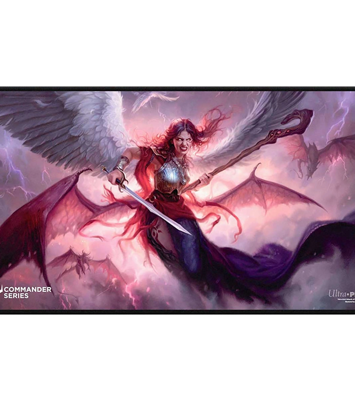 ULTRA PRO PLAYMAT: COMMANDER SERIES KAALIA - BLACK - STICHED