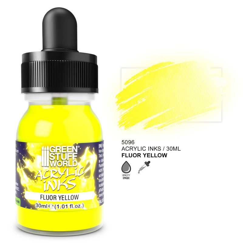 GSW: TINTA ACRILICA - FLUOR - AMARILLA