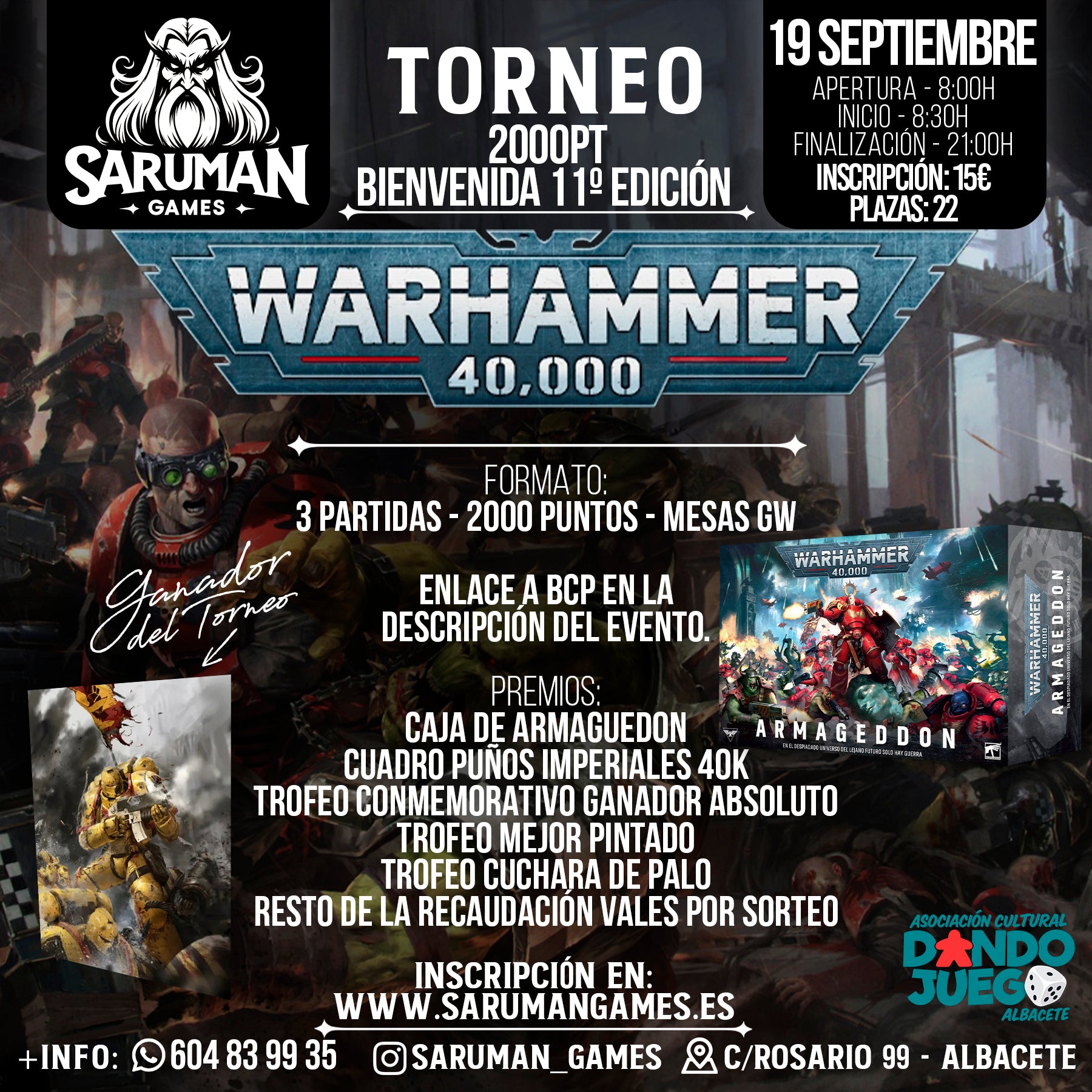 TORNEO WARHAMMER 40.000 – BIENVENIDA 11.ª EDICIÓN