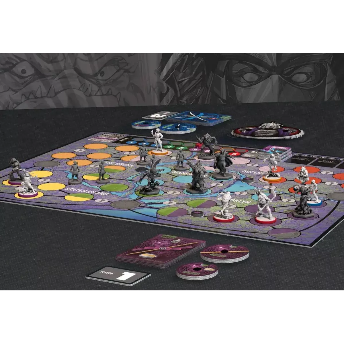 UNMATCHED: TMNT + EXTRA TOPING + SHREDER &amp; KRANG "HERO" DECK + FOIL PROMO PACK - (INGLÉS)