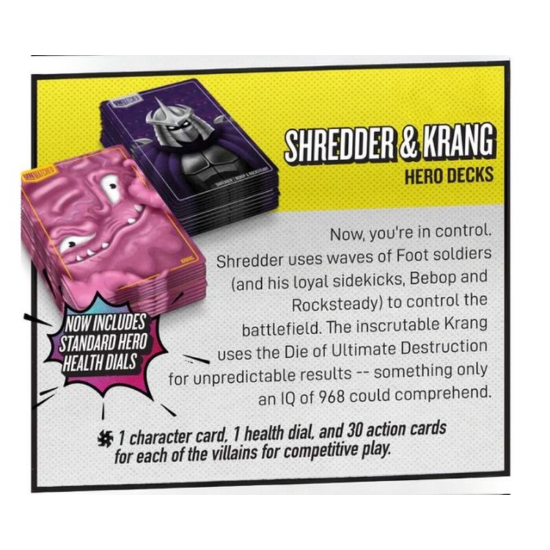UNMATCHED: TMNT + EXTRA TOPING + SHREDER &amp; KRANG "HERO" DECK + FOIL PROMO PACK - (INGLÉS)
