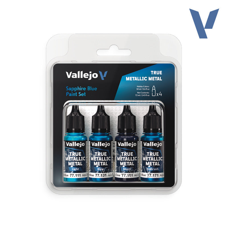 Vallejo Set 4 Colors TMM Azul Zafiro
