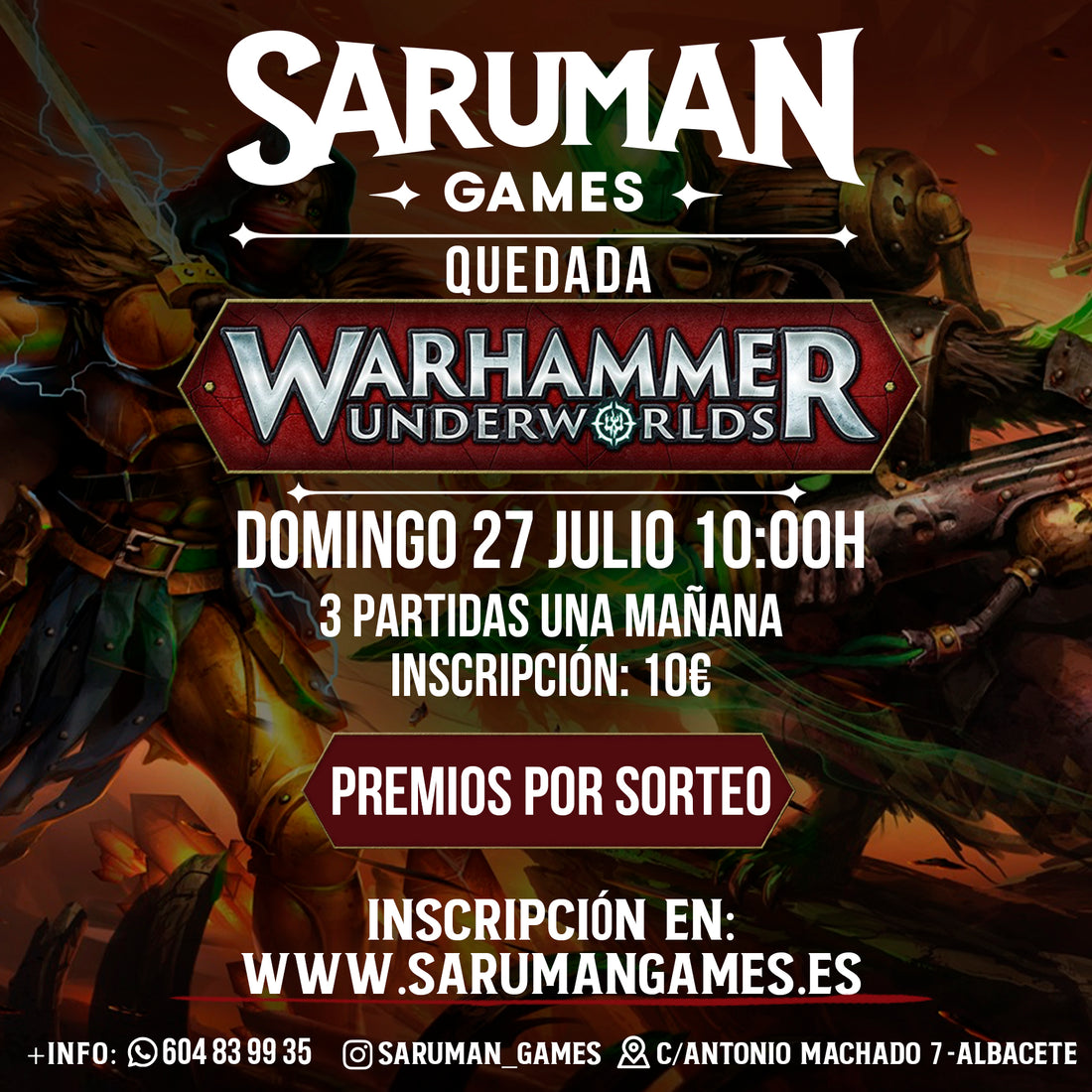 QUEDADA WARHAMMER UNDERWORLDS – DOMINGO 27 DE JULIO