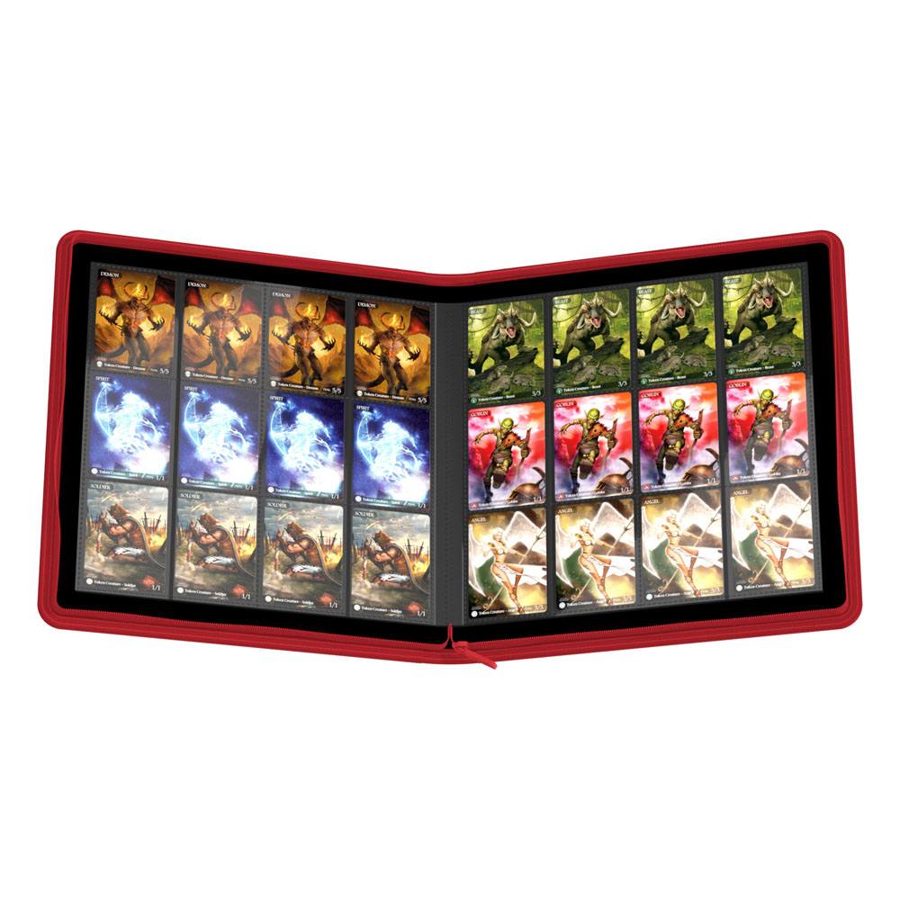 Ultimate Guard: Zipfolio 480 - 24-Pocket XenoSkin (Quadrow) - Rojo
