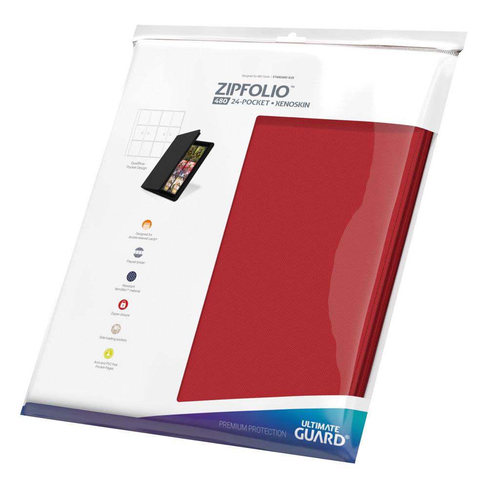Ultimate Guard: Zipfolio 480 - 24-Pocket XenoSkin (Quadrow) - Rojo