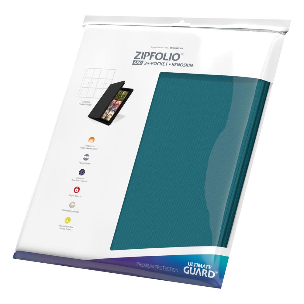 Ultimate Guard: Zipfolio 480 - 24-Pocket XenoSkin (Quadrow) - Gasolina Azul