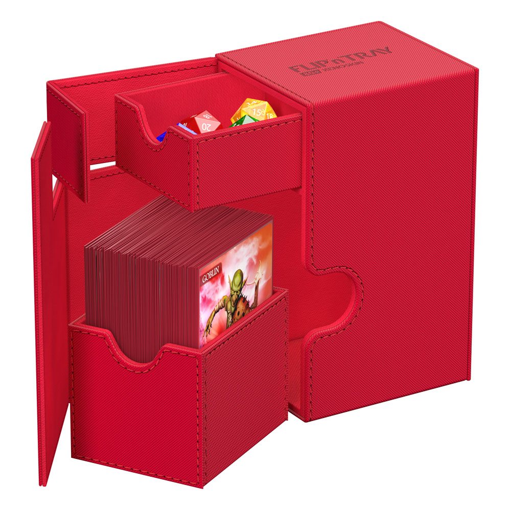 Ultimate Guard: Flip`n`Tray 80+ XenoSkin Monocolor - Rojo